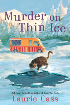 Paperback Murder on Thin Ice: A Bookmobile Cat Mystery Book