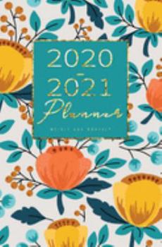2020-2021 Weekly And Monthly Planner: Calendar Schedule, Squares Quad Ruled Notes, Dot Notes, No Holiday, Flowers Floral (January 2020 through December 2021) Pocket Size 5.25" x 8"