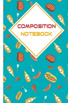 Paperback Composition Notebooks: Ruled Notebook Lined School Journal Blue Cover - 120 Pages - 6 x 9" -(Composition Books) Book