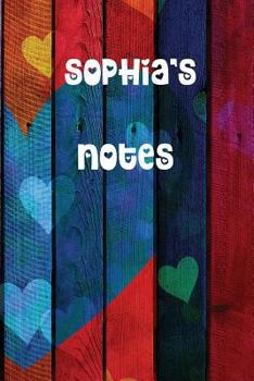 Paperback Sophia's Notes: Colourful Personalised College Ruled Notebook Book