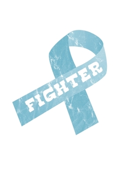 Paperback Fighter: Light Blue Ribbon Awareness Food Meal Planner Undated Journal 6"x9" 120 pages Book