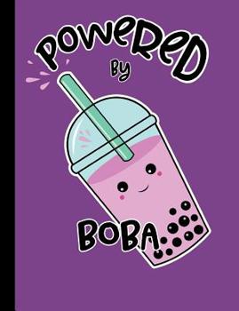 Paperback Powered by Boba: Purple Kawaii Bubble Tea Notebook Book