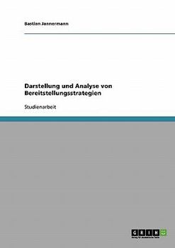 Paperback Darstellung und Analyse von Bereitstellungsstrategien [German] Book