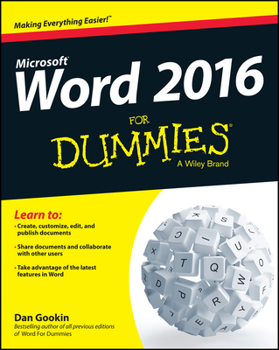 Paperback Word 2016 for Dummies Book