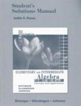 Paperback Student Solutions Manual for Elementary and Intermediate Algebra: Concepts and Applications Book