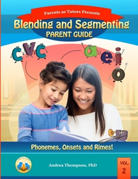 Paperback Blending and Segmenting: Parent Guide: Black and White Version Book
