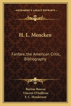 Paperback H. L. Mencken: Fanfare, the American Critic, Bibliography Book