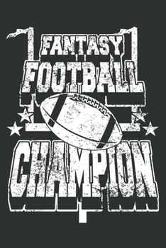 Paperback Fantasy Football Champion: 6x9 inch - lined - ruled paper - notebook - notes Book