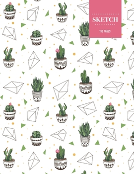 Sketch  110 Pages: Cactus Sketchbook for Kids, Teen and College Students | Succulent Llama Pattern
