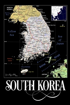 Paperback South Korea: Map of South Korea Notebook Book
