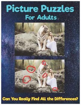 Paperback Picture puzzles for adults Can You Really Find All the Differences? Book