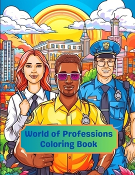 Paperback World of Professions Coloring Book