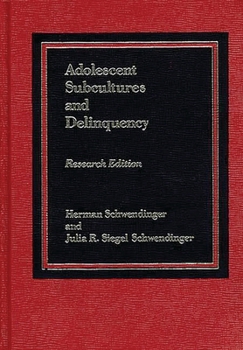 Paperback Adolescent Subcultures and Delinquency Book