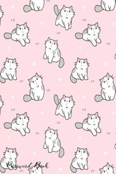 Paperback Password Book: Include Alphabetical Index With Pink Cat Animal Seamless Background Book