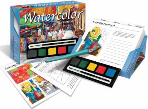 Calendar Watercolor Lesson-A-Day Calendar [With Paint Brush and Paint] Book