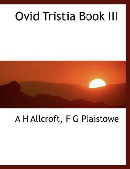 Paperback Ovid Tristia Book III Book