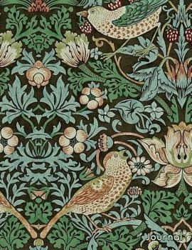 Journal: Art Nouveau Birds and Flower Print - 150 College-ruled Pages - 8.5 x 11 - A4 Size