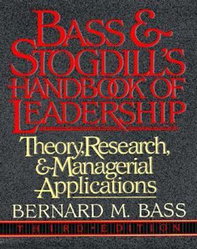 Hardcover Bass & Stogdill's Handbook of Leadership Book