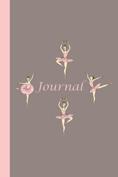 Paperback Journal: Ballerinas (Pink and Tan) 6x9 - GRAPH JOURNAL - Journal with graph paper pages, square grid pattern Book
