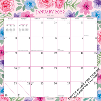 Bonnie Marcus 2022 12 x 12 Inch Monthly Square WireO Calendar with Stickers, Fashion Designer Stationery