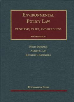 Hardcover Environmental Policy Law: Problems, Cases, and Readings Book