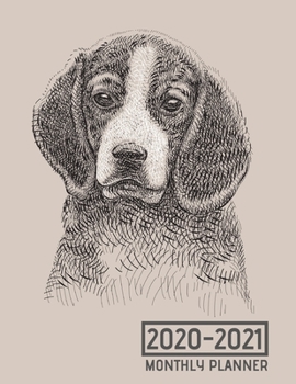 Monthly Planner 2020-2021: 2-Year Monthly Planner: 24-Month Planner & Calendar January 2020 to December 2021 8"x11" Size Planner With Phone Book And Password Log (Cute Dog Cover) (Dog Planner)