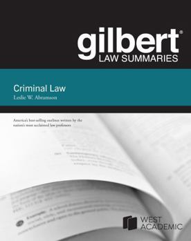 Paperback Gilbert Law Summary on Criminal Law Book