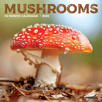Calendar Mushrooms 2025 7 X 7 Mini Wall Calendar Book