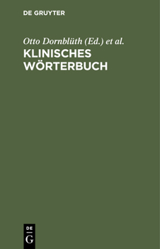 Hardcover Klinisches Wörterbuch [German] Book