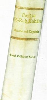 Hardcover Pesikta Derab Kahana Book