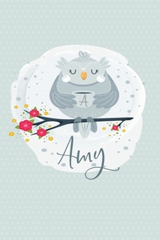 Paperback Amy: Dot Grid Journal Personalized Name Notebook Book