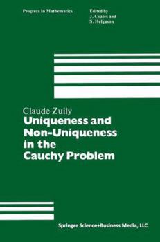 Paperback Uniqueness and Non-Uniqueness in the Cauchy Problem Book