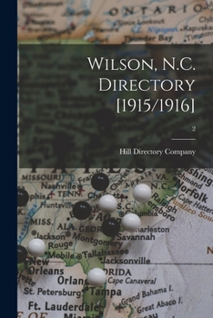Paperback Wilson, N.C. Directory [1915/1916]; 2 Book
