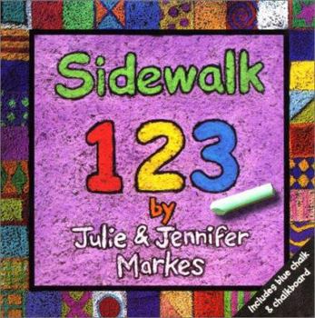Board book Sidewalk 123 [With Blue Chalk and Chalkboard] Book