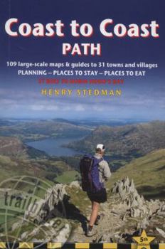 Paperback Coast to Coast Path: British Walking Guide with 109 Large-Scale Walking Maps, Places to Stay, Places to Eat Book