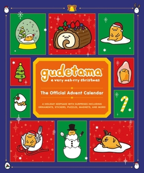 Calendar Gudetama: A Very Meh-Rry Christmas: The Official Advent Calendar: A Holiday Keepsake with Surprises Including Ornaments, Stickers, Puzzles, Magnets, a Book