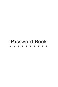 Paperback Password Book: Logbook to keep track of usernames, passwords and related details Book