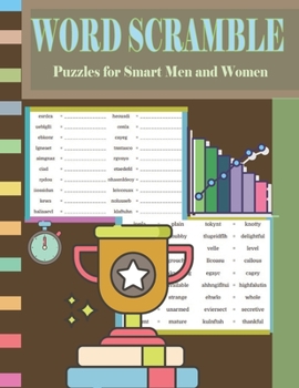 Paperback Word Scramble Puzzles for Smart Men and Women: Word Brain Training Puzzles Games Book
