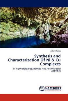 Paperback Synthesis and Characterization Of Ni & Cu Complexes Book