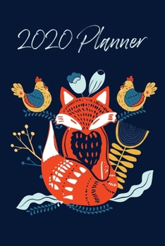 Paperback Fox Planner: 2020: Organizer and notebook: Nordic fox design Book