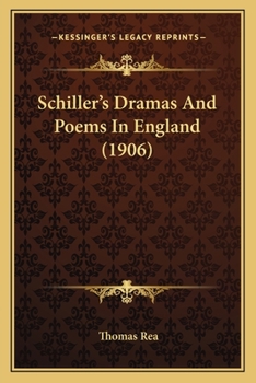Schiller s Dramas and Poems in England