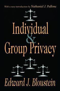 Paperback Individual and Group Privacy Book