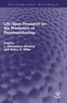 Paperback Life-Span Research on the Prediction of Psychopathology Book