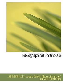 Paperback Bibliographical Contributio Book