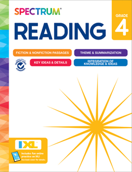 Spectrum Grade 4 Reading Workbook, Reading Comprehension Grade 4, 4th Grade Reading Books With Nonfiction and Fiction Passages, Critical Thinking & More, 4th Grade Workbook