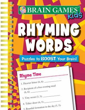 Hardcover Brain Games Kids Mini Rhyming Words Book