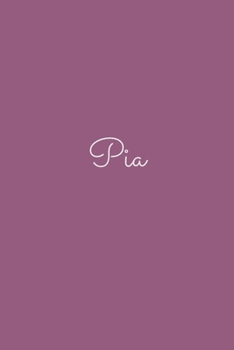Pia: notebook with the name on the cover, elegant, discreet, official notebook for notes, dot grid notebook,