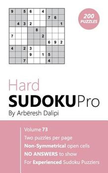 Paperback Hard Sudoku Pro: Book for Experienced Puzzlers (200 puzzles) Vol. 73 Book