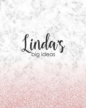 Paperback Linda's Big Ideas: Personalized Notebook - 8x10 Lined Women's Journal Book