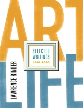 Paperback Art Life: Selected Writings 1991-2005 Book